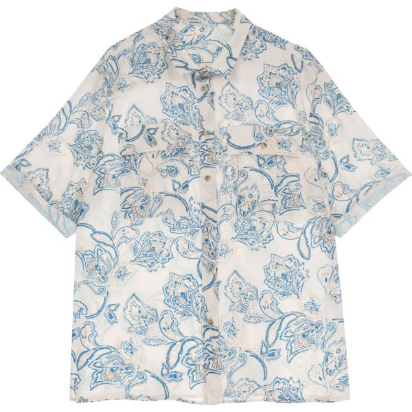 camicie a manica corta Imperial bianco a fiori