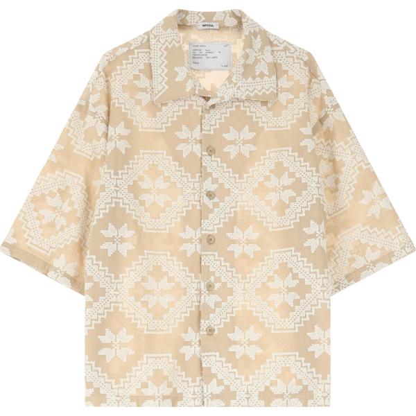 camicie a manica corta Imperial marrone con stampe
