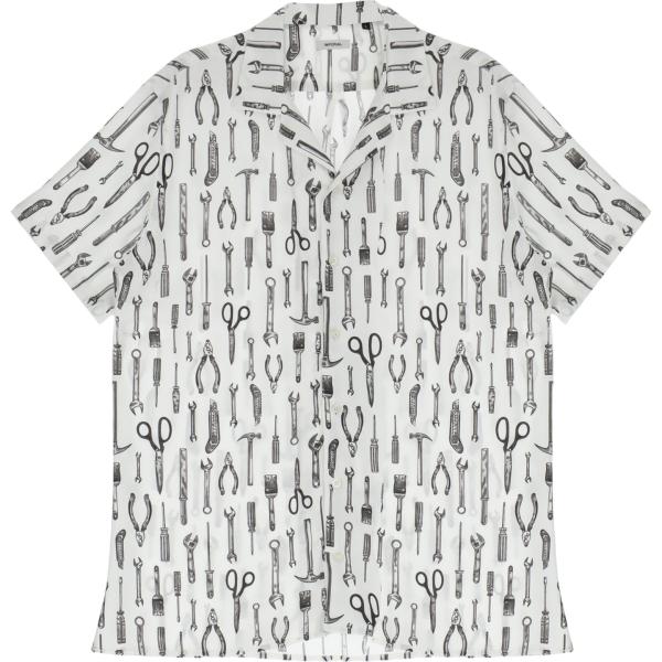 camicie a manica corta Imperial bianco con stampe