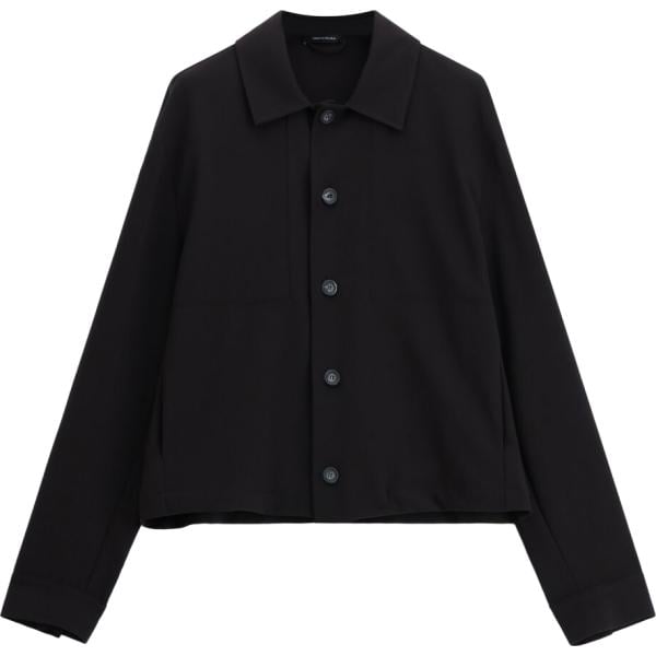 Camicia da uomo in nero pece collo classico a maniche lunghe Imperial