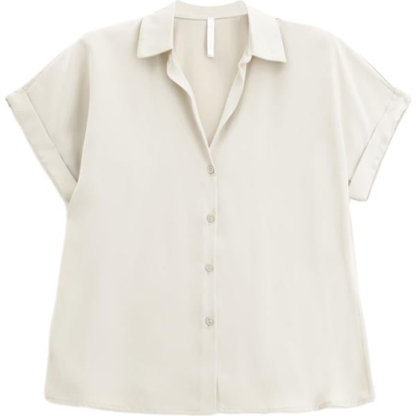 camicie a manica corta Imperial bianco tinta unita