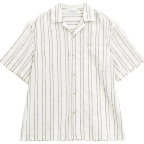 camicie a manica corta Imperial bianco a righe