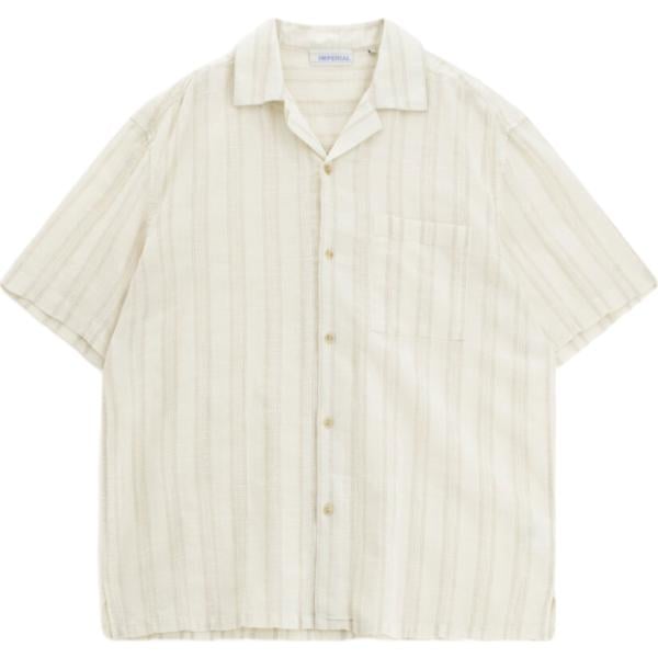 camicie a manica corta Imperial bianco a righe