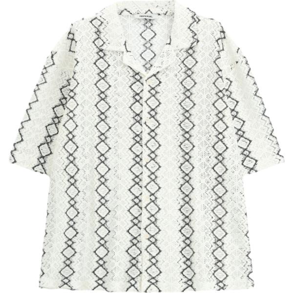 camicie a manica corta Imperial bianco con stampe