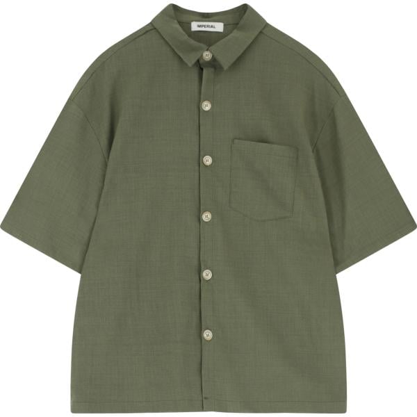 camicie a manica corta Imperial verde tinta unita