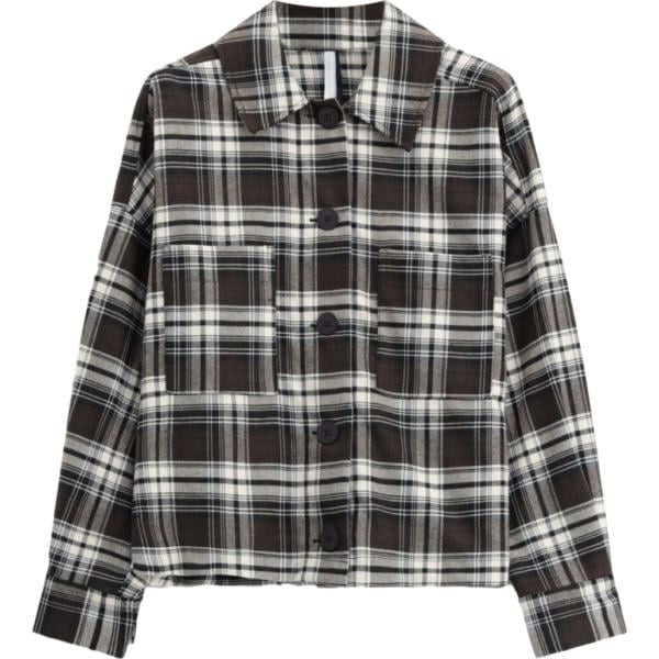 Camicia da donna in marrone scuro con stampe collo classico a maniche lunghe con bottoni Imperial Imperial