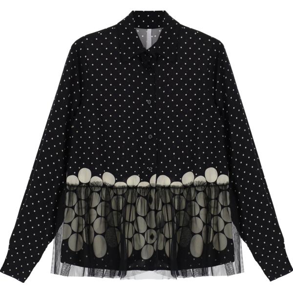 camicie Imperial nero a pois