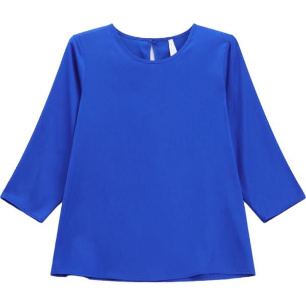 Blusa da donna in blu medio girocollo Imperial
