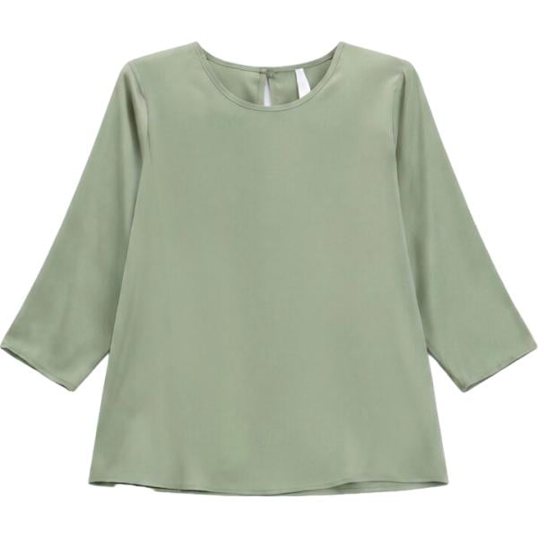 Blusa da donna in verde chiaro girocollo Imperial