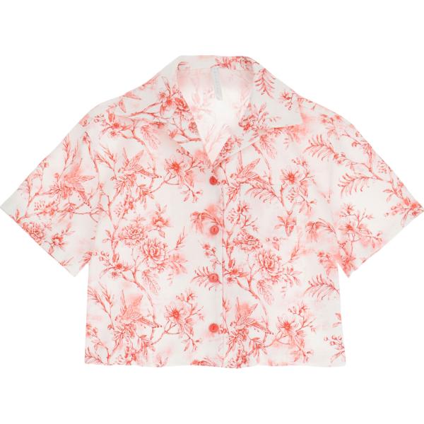 camicie a manica corta Imperial bianco a fiori