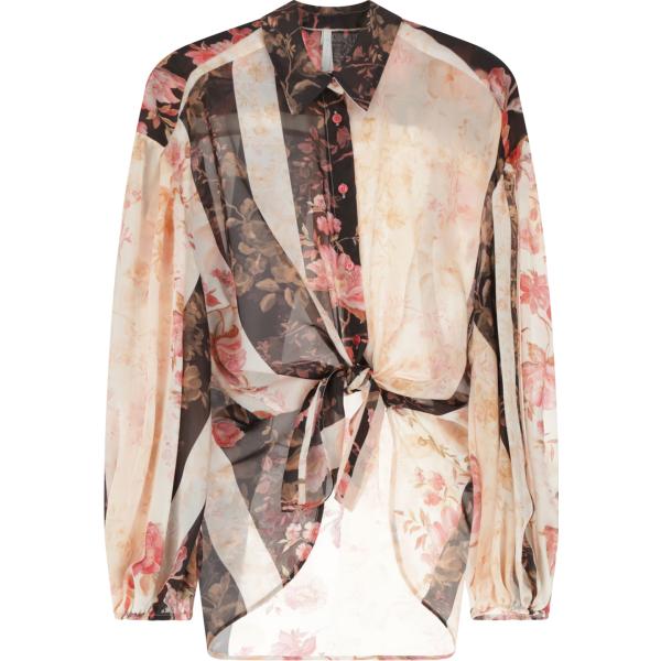 camicie Imperial marrone con stampe