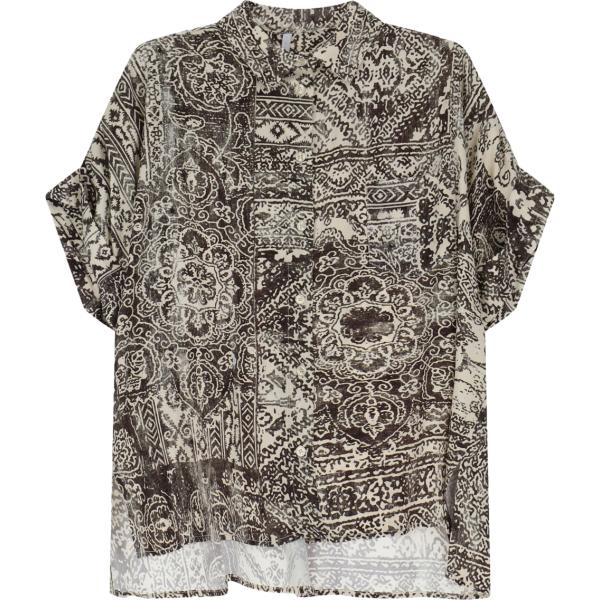 camicie a manica corta Imperial verde con stampe