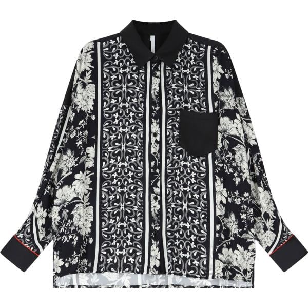 camicie Imperial nero con stampe