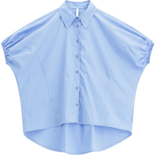 camicie a manica corta Imperial blu tinta unita