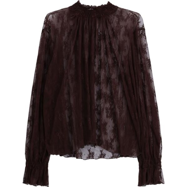 Blusa da donna in nero pece a maniche lunghe Imperial
