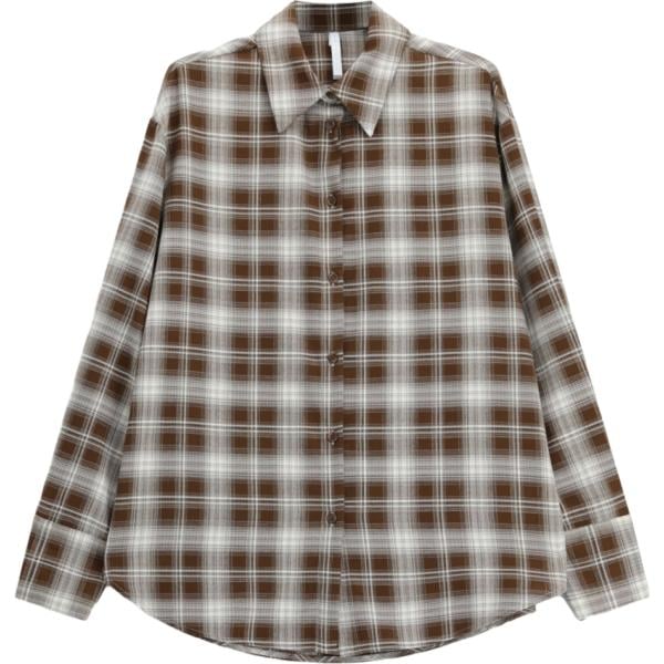 camicie Imperial marrone a quadri