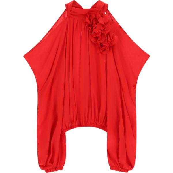 top Imperial rosso a fiori