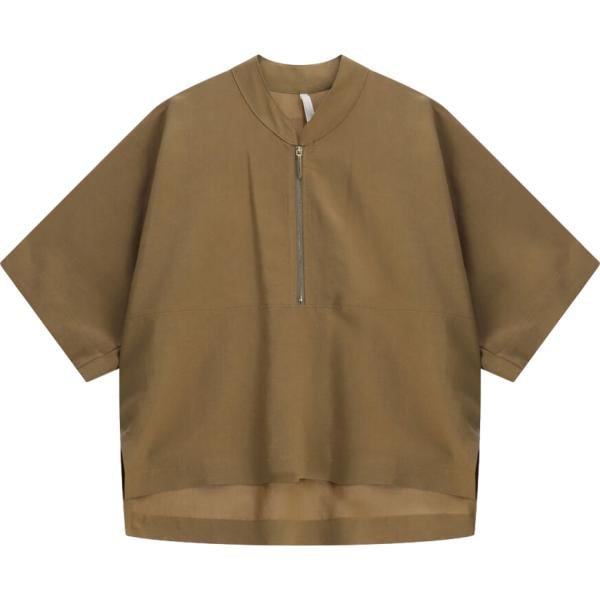 Top da donna corto a maniche corte con zip Imperial