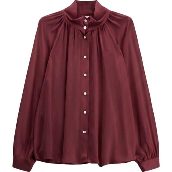 Camicia da donna in bordeaux collo alto a maniche lunghe Imperial Imperial