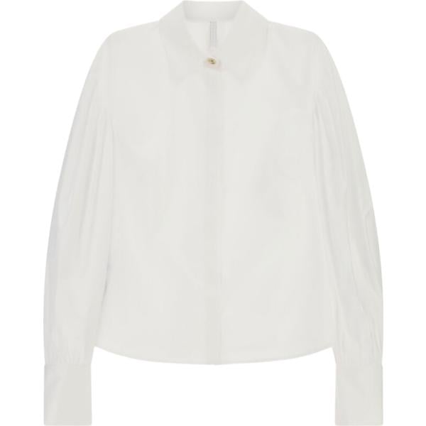 Camicia da donna in bianco avorio collo classico lungo con bottoni Imperial