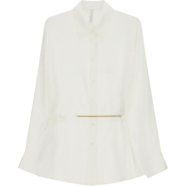 Camicia da donna in bianco avorio collo classico a maniche lunghe con bottoni Imperial Imperial