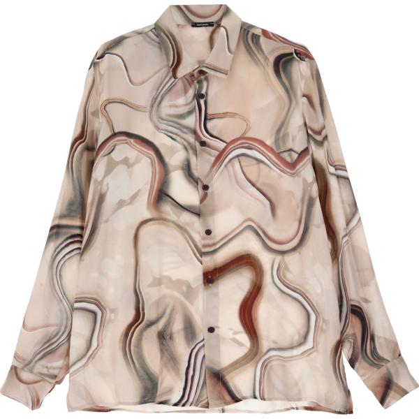 camicie Imperial marrone con stampe