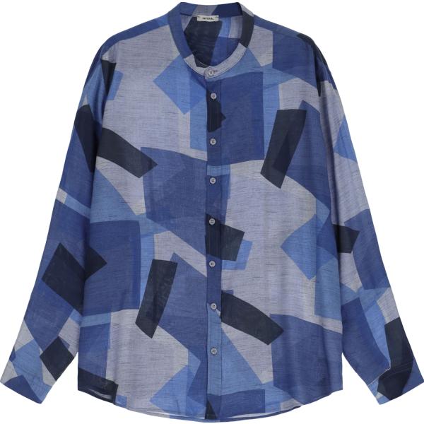 camicie Imperial blu geometrica