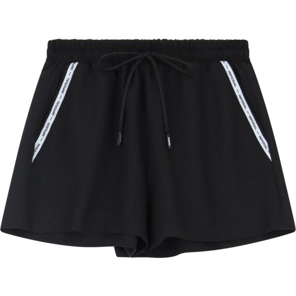 shorts da donna in nero pece con coulisse Imperial