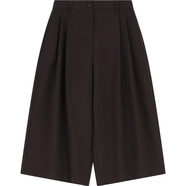 shorts da donna in marrone scuro a vita alta Imperial