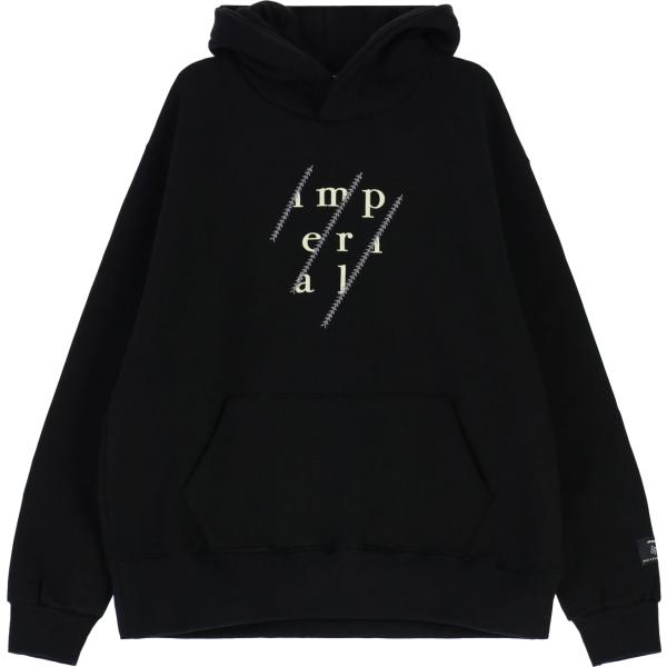 felpe con cappuccio Imperial nero con stampe