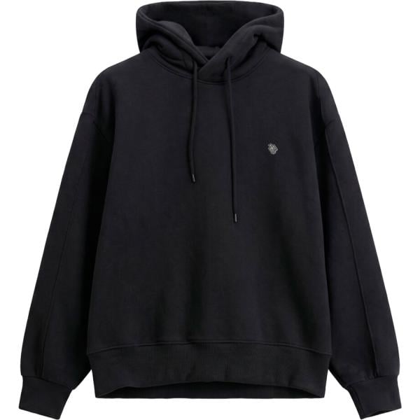 Felpa con cappuccio da uomo in nero pece collo con cappuccio a maniche lunghe con coulisse Imperial