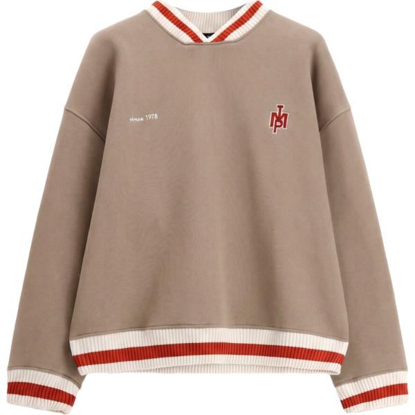 Felpa da uomo in marrone chiaro a righe collo a v Imperial Imperial