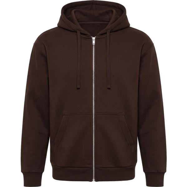 Felpa con cappuccio da uomo in marrone scuro collo con cappuccio con zip Imperial