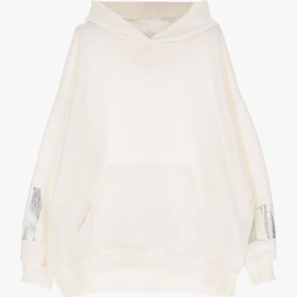 felpe con cappuccio Imperial bianco tinta unita