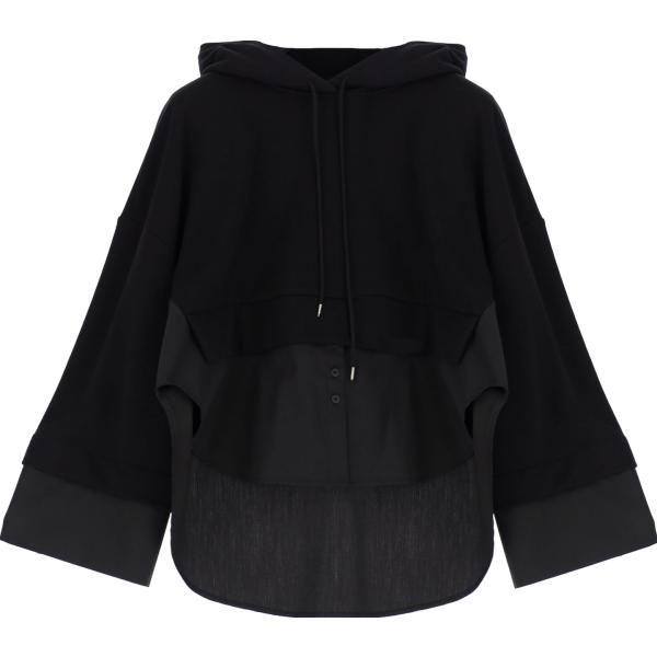 felpe con cappuccio Imperial nero tinta unita