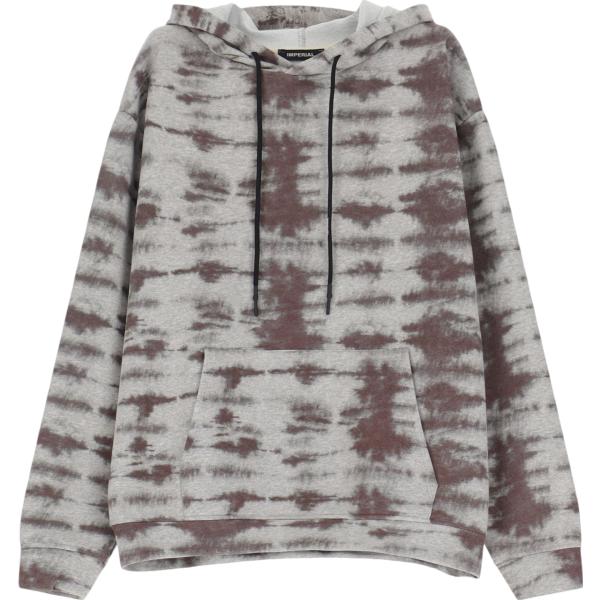 felpe con cappuccio Imperial grigio con stampe