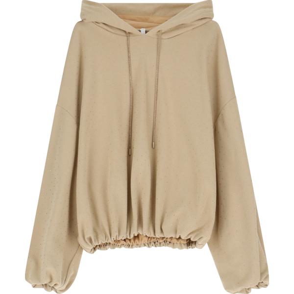 felpe con cappuccio Imperial marrone con stampe