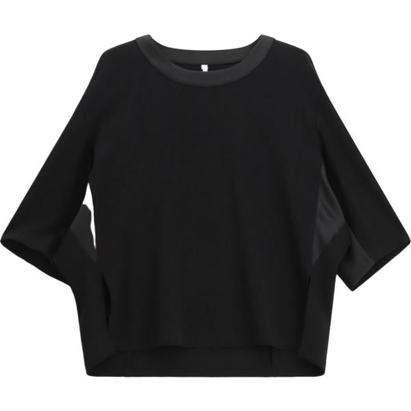 felpa da donna in nero pece con scollo Imperial