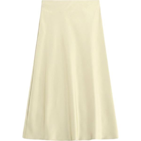 Gonna longuette da donna in beige sabbia a vita alta Imperial