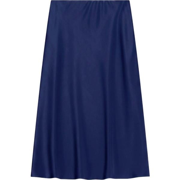 Gonna longuette da donna in blu scuro a vita alta Imperial