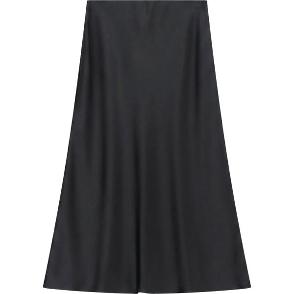 Gonna longuette da donna in nero pece a vita alta Imperial