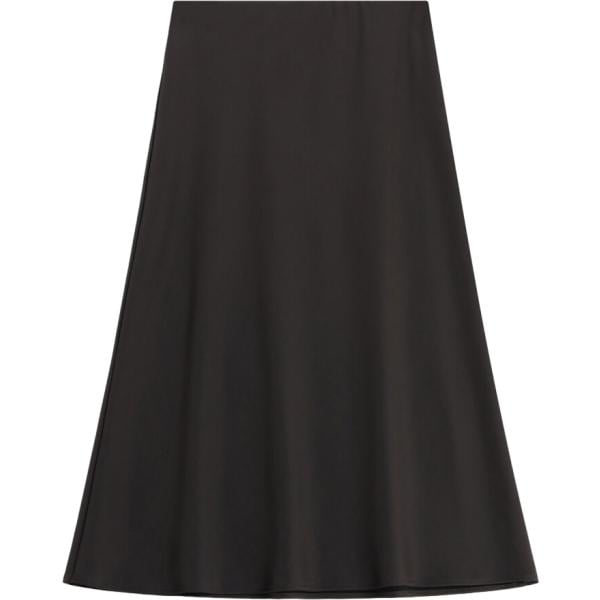 Gonna longuette da donna in nero pece a vita alta Imperial