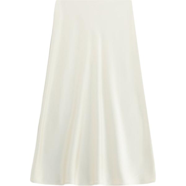 Gonna longuette da donna in bianco avorio a vita alta Imperial