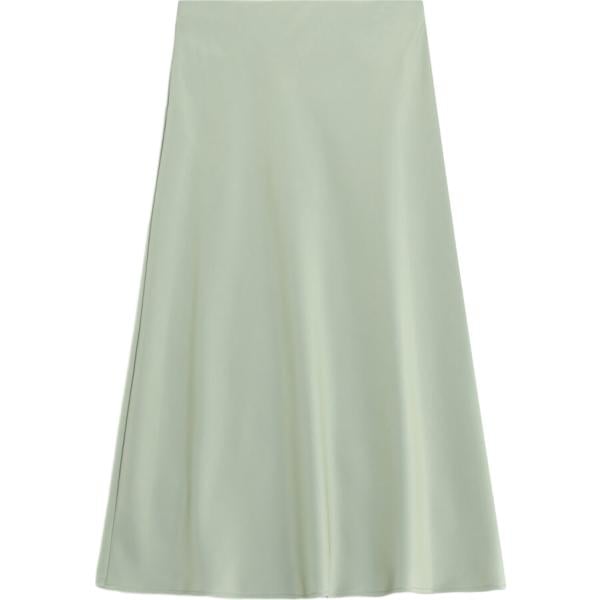 Gonna longuette da donna in verde chiaro a vita alta Imperial