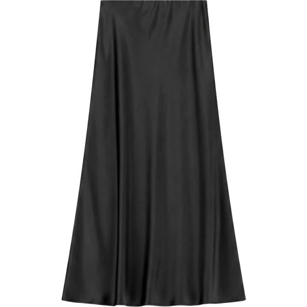 Gonna lunga da donna in nero pece lungo a vita alta Imperial