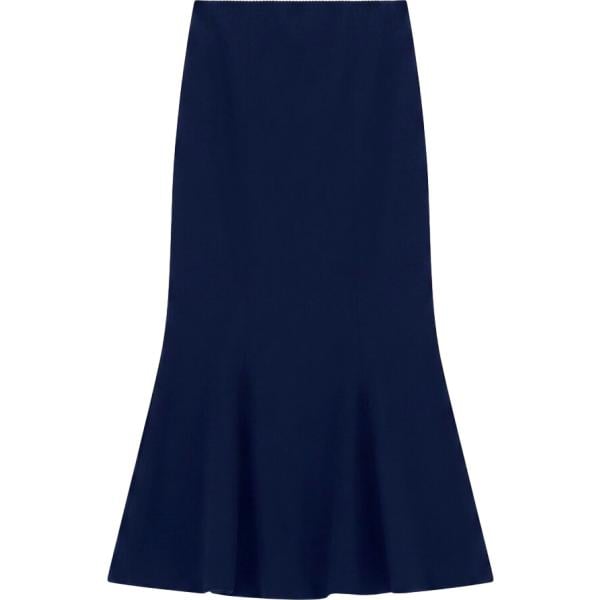 Gonna lunga da donna in blu scuro lungo a vita alta Imperial