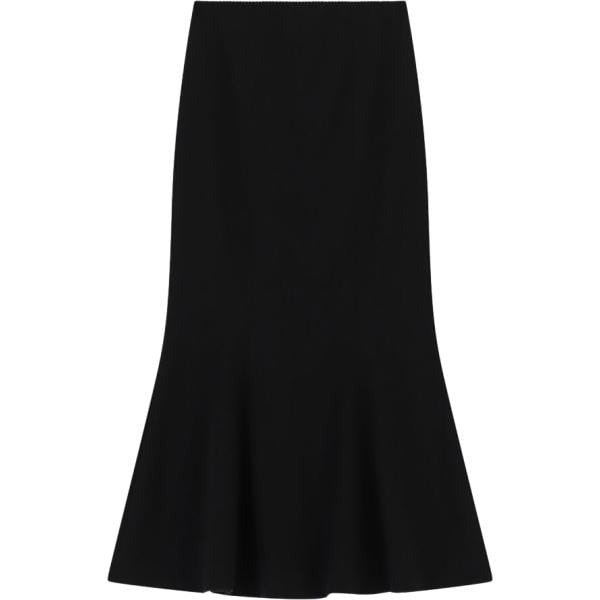Gonna lunga da donna in nero pece lungo a vita alta Imperial