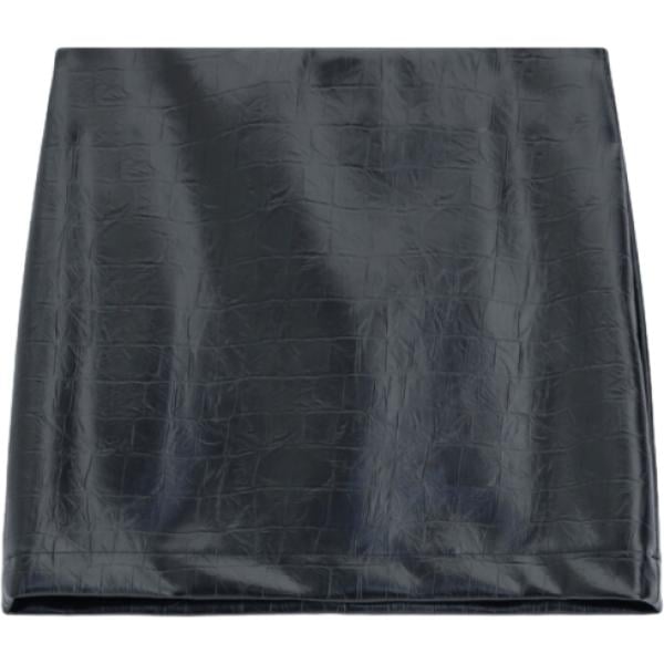 Minigonna da donna in grigio scuro serpente effetto lucido corto Imperial