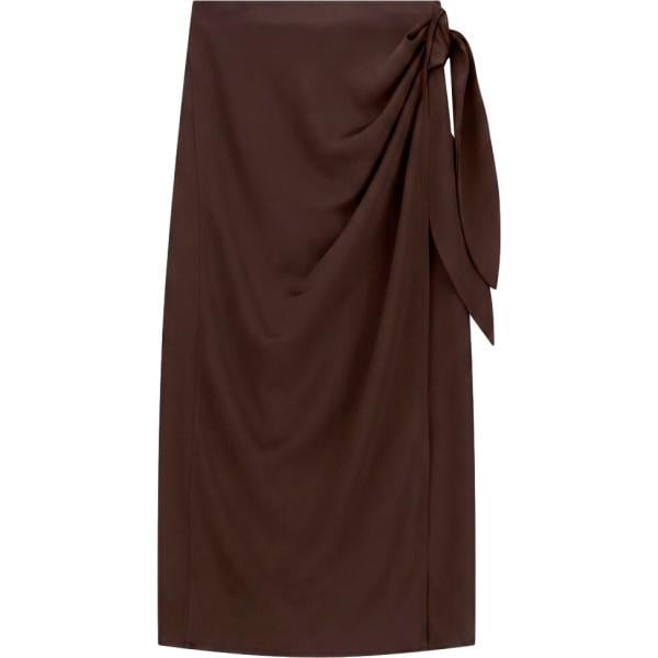 Gonna lunga da donna in marrone scuro lungo a vita alta Imperial