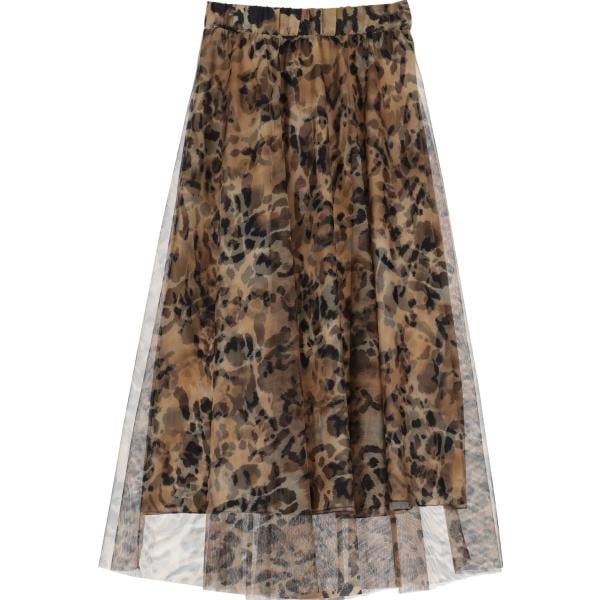 gonne longuette Imperial marrone animalier
